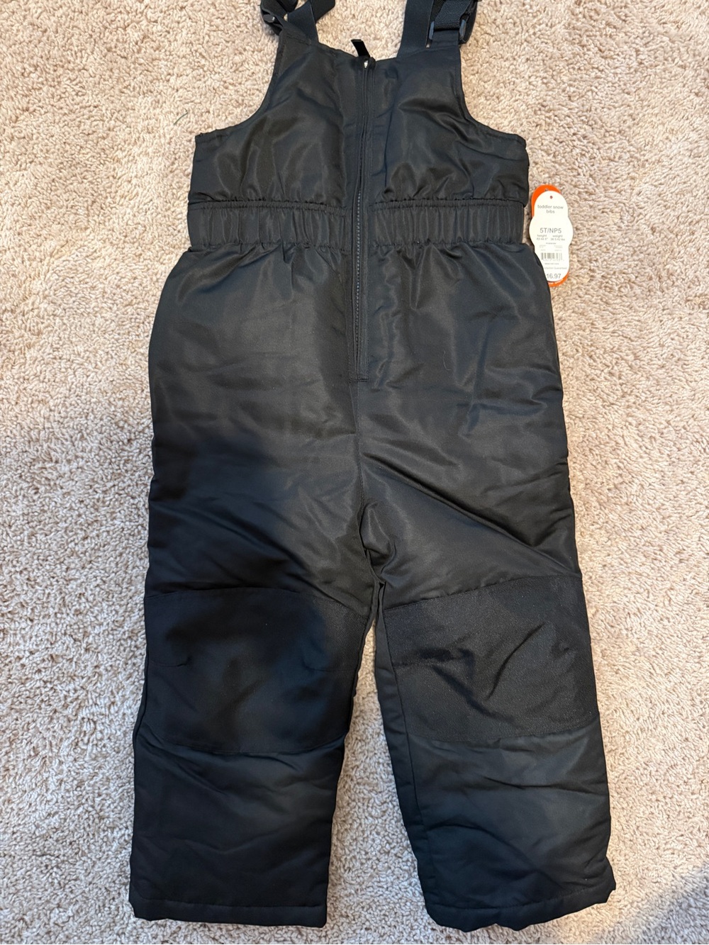 wonder nation Black Kids Snow Overalls
